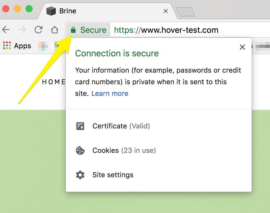 Squarespace vs. Square: Squarespace a secure checkout page with an SSL