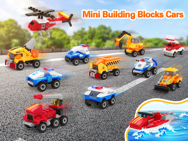 Mini Building Blocks: child safely playing with mini building blocks